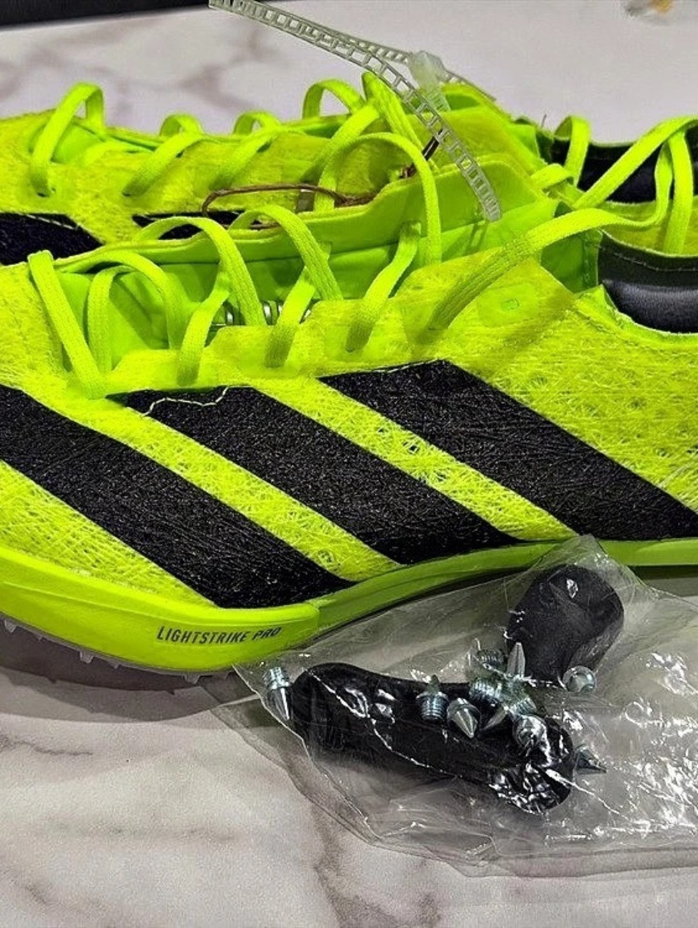 adidas Adizero Prime SP 3 Track Spikes Green & Black US 5.5 NWT